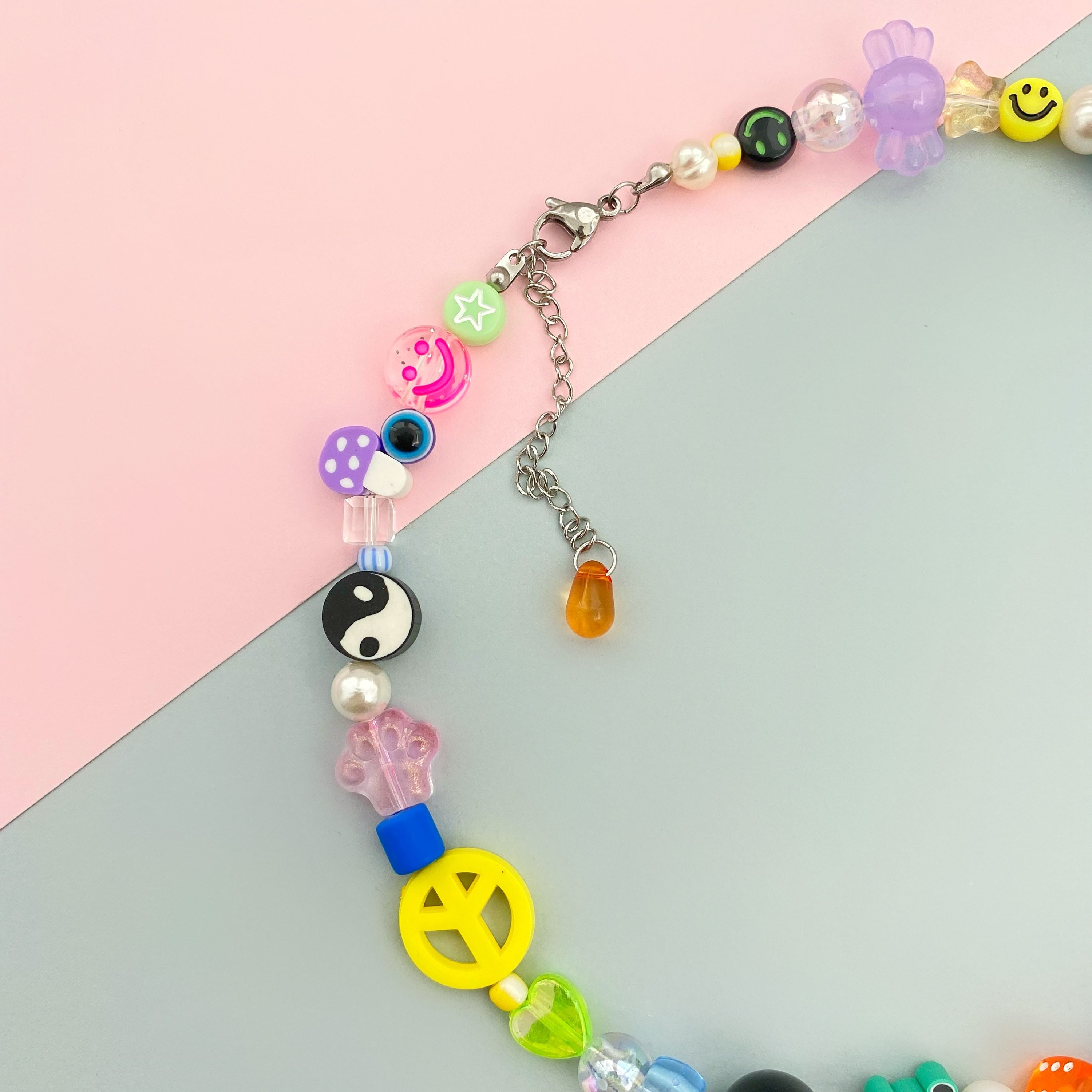 【KOOLOSET】Star Beads Necklace (handmade) Amazon.com: Yocoyee Lovely Y2K Beaded Choker Necklace Star