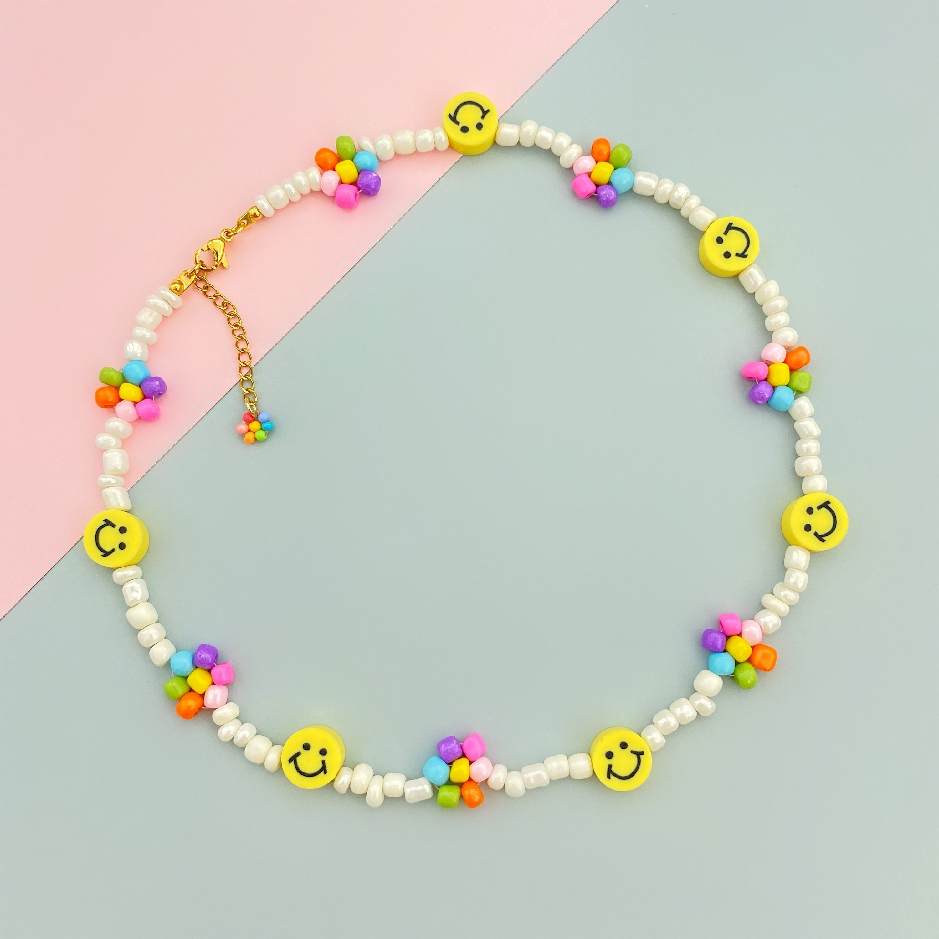 ネックレス・チョーカー SK8ER ROCK Smiley Multi Beads Necklace Multi MUSINSA公式 | SK8ER ROCK Smiley Multi Beads Necklace (Multi)