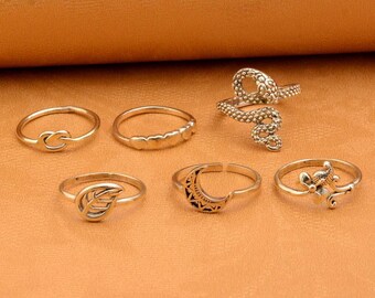 Handmade Brass Bohemian Rings: Unisex Stacking Jewelry