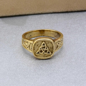 Trinity Ring, Knot Ring, Brass Ring, Celtic Knot Ring, Stylish Ring, Wedding Ring, Thumb Ring, Gift For Her/Him, Celtic Jewelry, Irish Ring