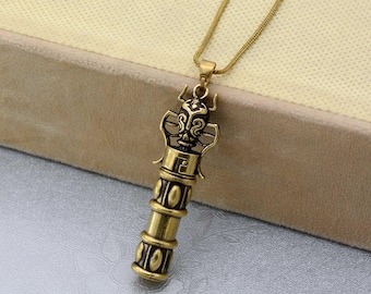 Brass Ear Spoon Locket Pendant: Storable Mini Spoon Key