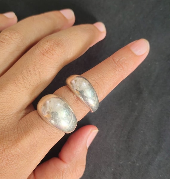 Dome Ring, Sterling Silver Dome Ring, Chunky Silver Ring