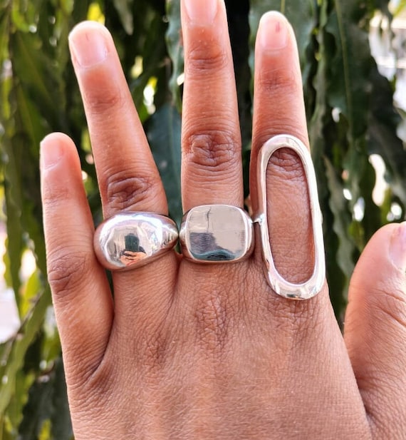 Dome Ring, Signet Ring, Oval Ring, Sterling Silver Ring
