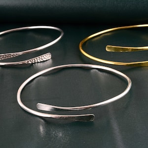 Set Of 3 Minimalist Simple Arm Bands, Upper Arm Cuff, Thin Arm Bands, Upper Arm Jewelry, Arm Bracelet, Gift For Her