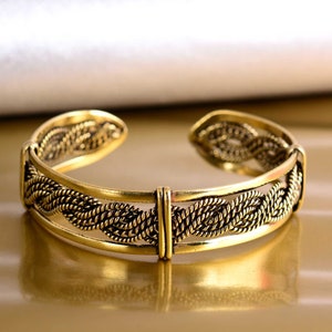 Viking Twisted Wire Bracelet, Cuff Bracelet