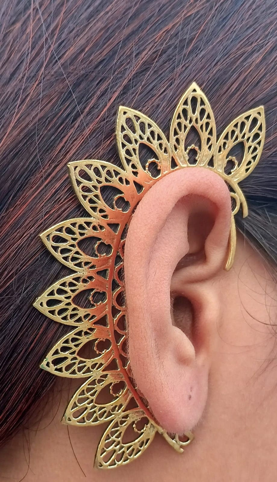 One Gram Gold Fancy Ear Studs For Women South Indian Daily Wear Kammal  ER24457