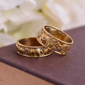 Brass Elephant Ring, Animal Jewelry Gift, Lucky Elephant, Elephant Jewelry, Nature Ring, Indian Elephant, Animal Ring, Gift For Her/Him