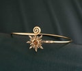 Gold Sunburst Arm Cuff, Tigers Eye Boho Upper Arm Bracelet, Goddess Bracelet, Spiral Arm Cuff, Gemstones Armlet, Sun Bohemian Jewelry Gift