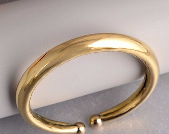 Brass Cuff Rustic Solid Brass Bracelet, Brass Boho Jewelry, Adjustable Bracelet