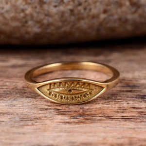 Anillo de latón contra el mal de ojo: joyería bohemia de protección