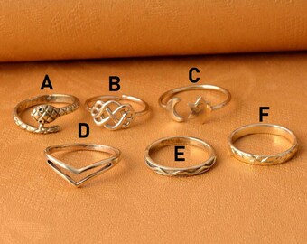 Handmade Brass Stacking Ring: Bohemian Unisex Jewelry