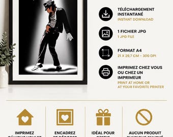 Michael Jackson Poster – Pop Art Illustration – Wall Decoration
