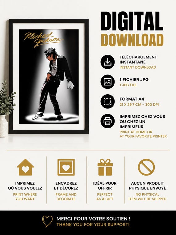 Michael Jackson Poster – Pop Art Illustration – Wall Decoration - Etsy