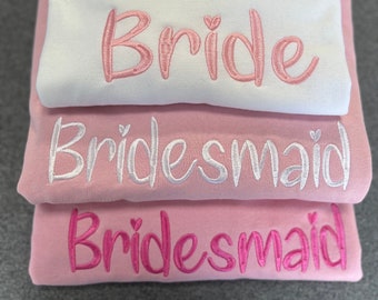 Bride Sweatshirt, Bridesmaid Sweater, Wedding Sweater, Bridal Party, Honeymoon, Bride Gift