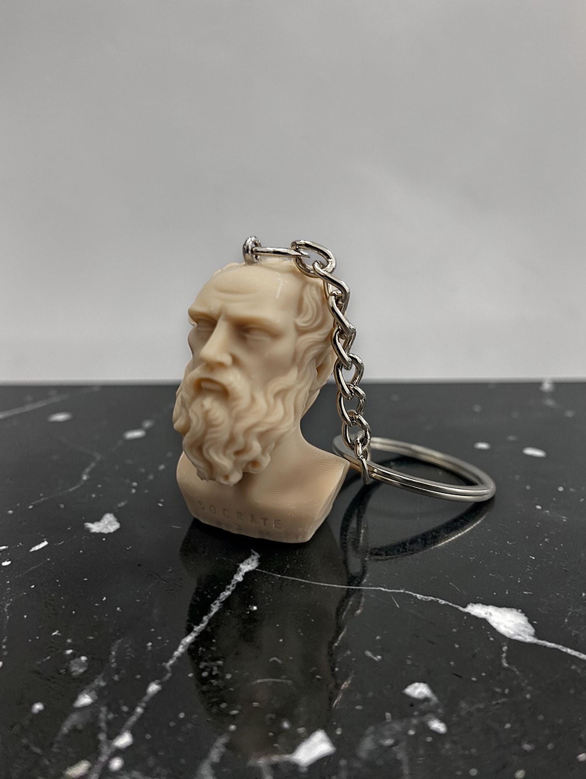 Socrates Bust Keychain – Greek Philosophy Mini Statue - Etsy