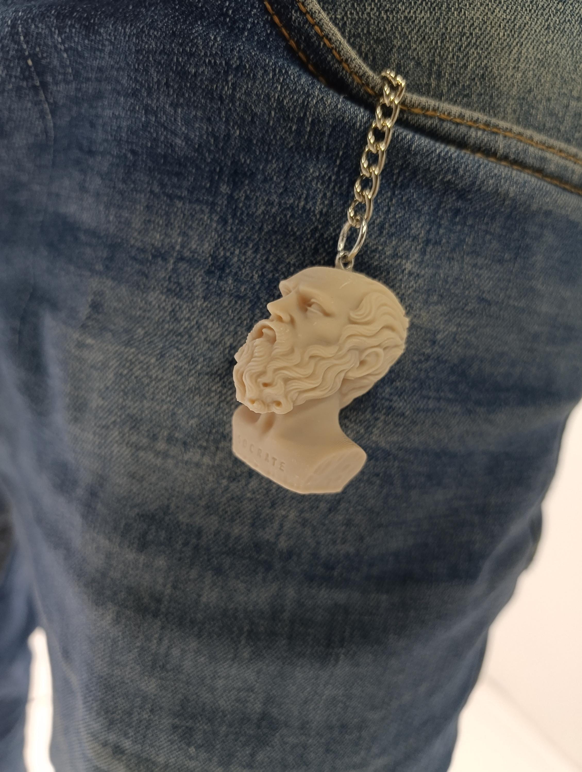 Socrates Bust Keychain – Greek Philosophy Mini Statue - Etsy