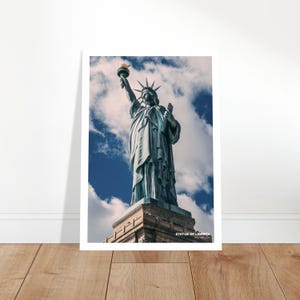 Statue of Liberty New York City Travel Photo Printable Digital Download – NYC Skyline Wall Art, Colour Print, Portrait Poster