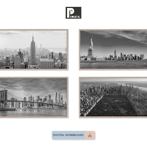 Samsung Frame TV Art Set New York City Architecture Set of 4 | Art Frame TV | Frame TV Art | Digital Download