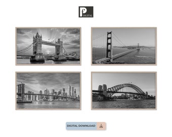 Famous Bridges Frame TV Art Set | Architecture Photos (Digital Download)