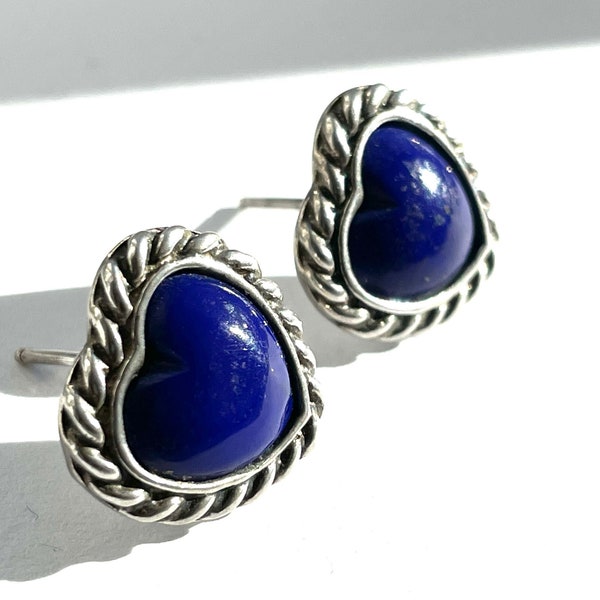 Carolyn Pollack Blue Lapis Sterling Silver Relios Designer Stud Earrings