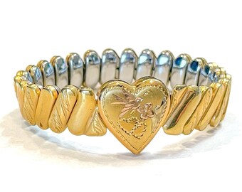 Sweetheart Expansion Bracelet Gold Filled Phoenix Speidel Signed
