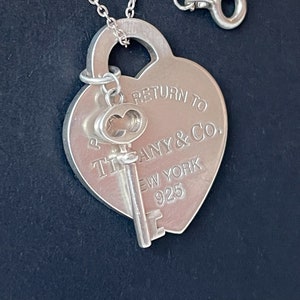 Tiffany's Heart Return to Necklace Sterling Silver and Key