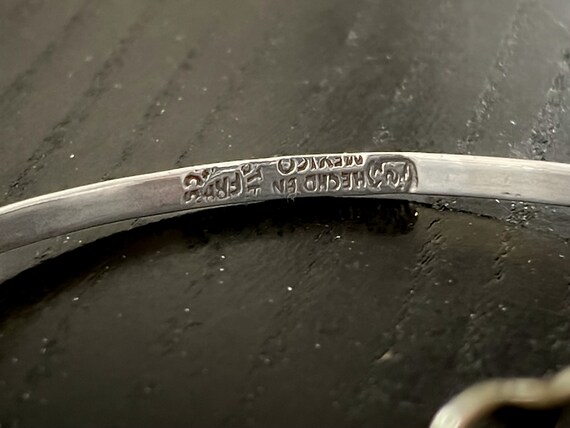 Double Heart Infinity Silver Hinged Bangle Bracel… - image 7