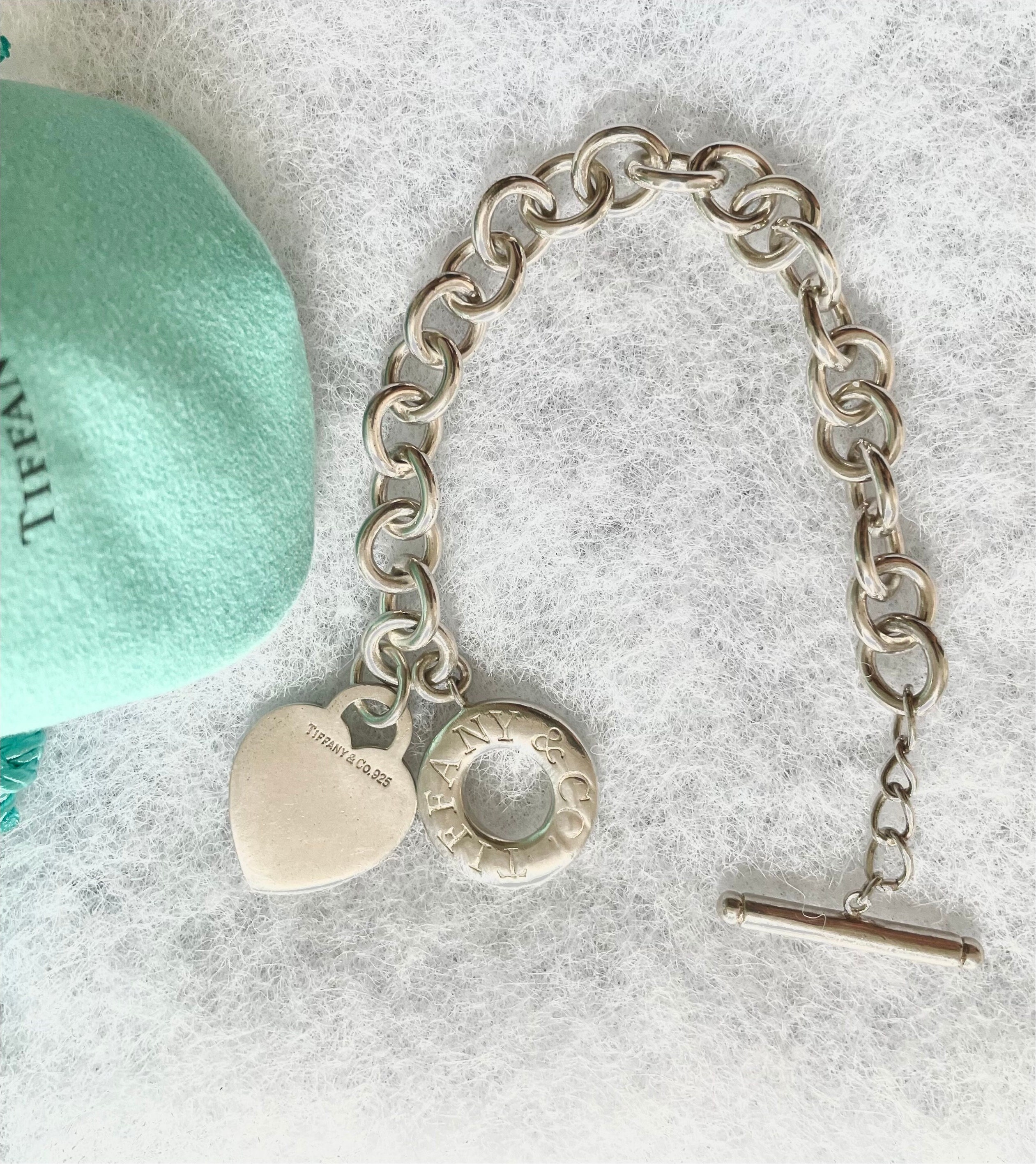 ヴィンテージ ティファニー スターリング カーブリンク ブレスレット
