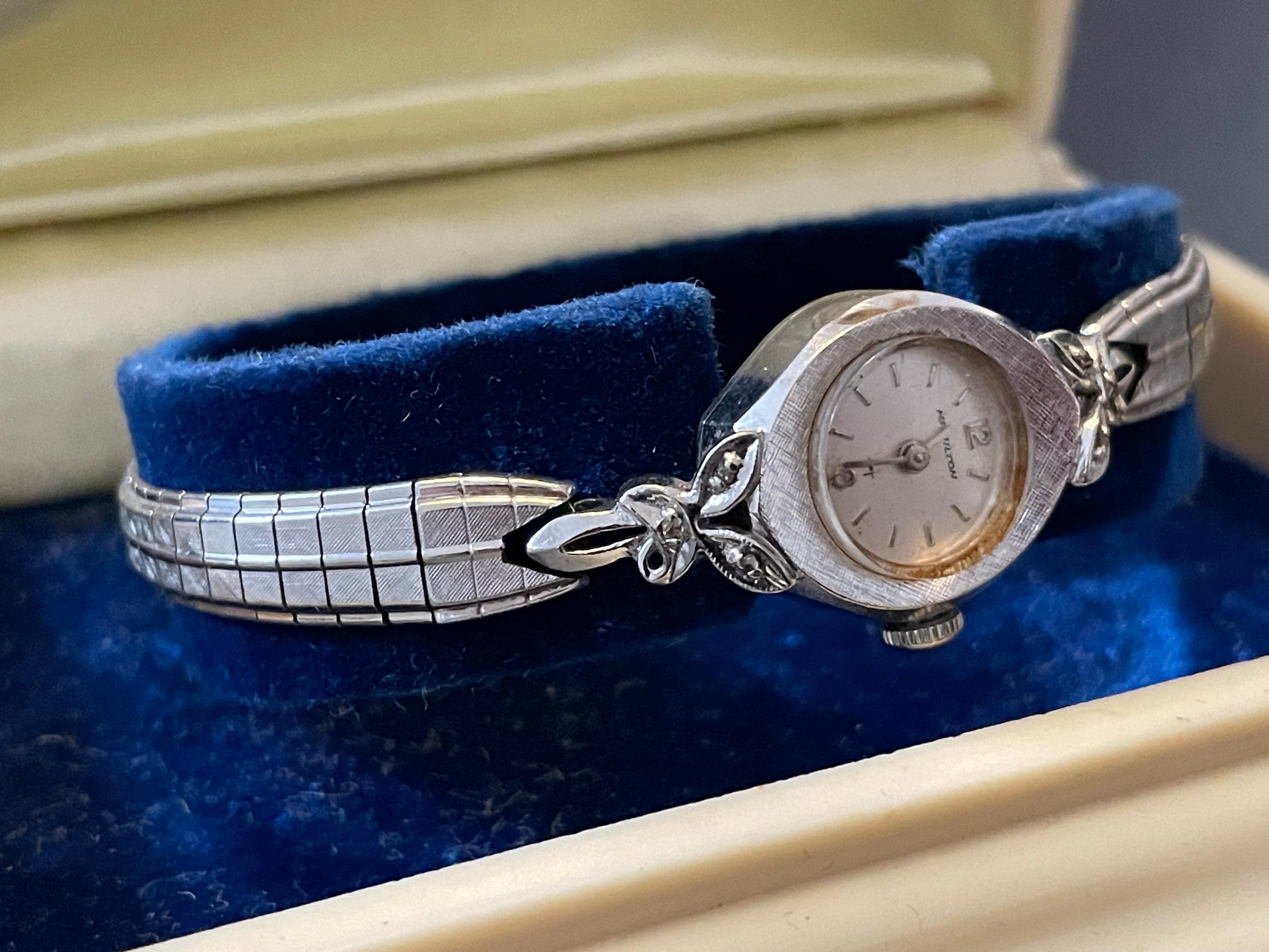 Montre Vintage Hamilton à Remontage Manuel - Cadran Argent, Style Antique Et Rétro