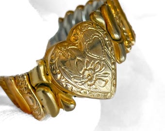 Sweetheart Expansion Bracelet Gold Filled Phoenix Speidel Signed