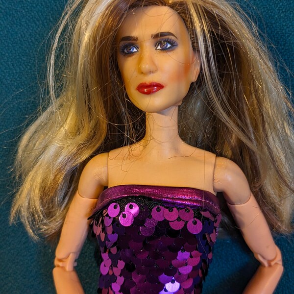 Jennifer - Glamorous Beauty - OOAK Customised Anatomically Correct and Enhanced. Fully Articulated Made to Move Barbie Doll.