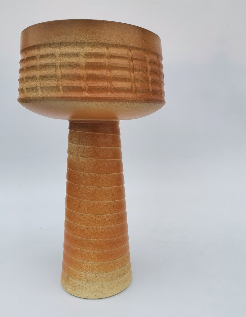 Vintage Japanese Ikebana Pedestal Vase With Modernist Satin Etsy