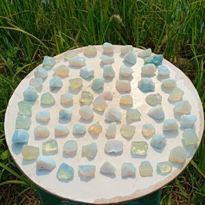 68 Pcs Rough Andara Crystals | 1123g Mixed Colors | Small Raw Monatomic Stones for Jewelry, Healing, Grid Work