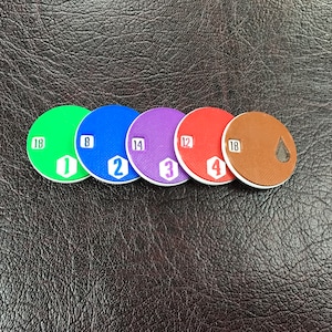 Set of 5 Counters for Gloomhaven: Buttons and Bugs