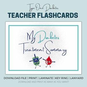 Type One Diabetes Leraar Flashcards, Flashcards voor leraren, diabeteszorg op school, zorg voor type één diabetes, type één op school