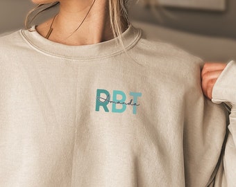 Benutzerdefiniertes RBT Sweatshirt Benutzerdefiniertes Name RBT Shirt Autismus Bewusstsein Shirts Verhalten Techniker Pullover Autismus Akzeptanz Shirts BCBA Sweatshirt