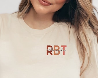 Benutzerdefiniertes RBT-Shirt Autismus-Bewusstseins-Hemden Benutzerdefinierter Name RBT-T-Shirt Frühe Eingriffs-Paraprofessionelle Autismus-Annahme-Hemden Aba-Hemd-Geschenk