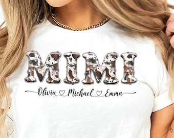 Personalized Mimi Shirt With Grandkids Names Custom Mimi T-shirt For Grandma Life Shirt Gift For Mimi T Shirt Grammy Shirt Mimi Custom Tee