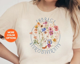 Shirt neurodiversiteit omarmen, shirt autisme, shirt autisme inclusie, shirt geestelijke gezondheid shirt BCBA-shirt, AAC-shirt Sped Teacher-shirt
