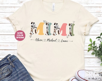 Custom Mimi Shirt With Grandkids Names Personalized Mimi Tshirt For Grandma Life Shirt Gift For Mimi T Shirt Grandma Shirt Mimi Custom Tee