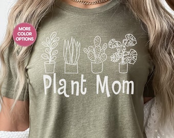 Camisa da mãe da planta, presente da mãe da planta camiseta da senhora da planta presente do amante da planta para a mãe camisa plantaholic camiseta da planta bonito presente da planta camiseta de jardinagem