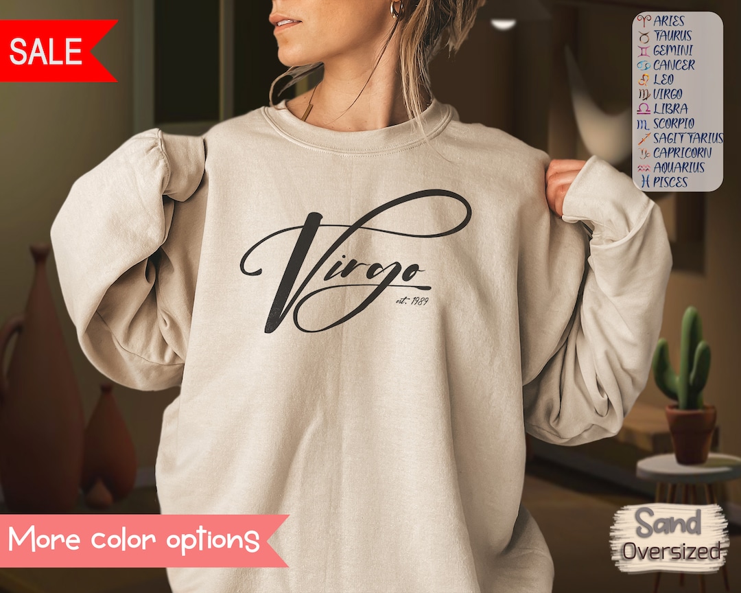 Custom Virgo Sweatshirt Zodiac Sign Astrology Gift Horoscope Shirt