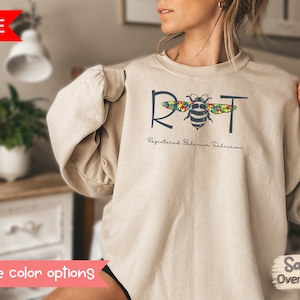 Sudadera RBT, camiseta de aceptación del autismo, camiseta RBT, suéter de concienciación sobre el autismo, camiseta de defensor del autismo, regalo RBT, sudadera neurodivergente, cuello redondo Aba