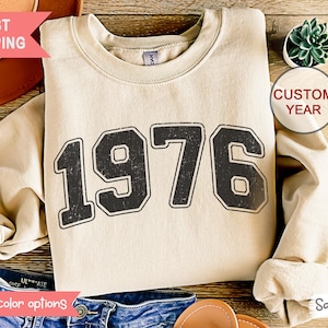 1976 50. Geburtstag Sweatshirt Vintage 1976 Shirt 50. Geburtstagsgeschenk für Männer 50. Geburtstagsgeschenk für Frauen Varsity Brief Sweatshirt 1976 Tee