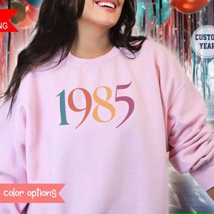 1985 Sweatshirt 40th Birthday Women Limited Edition 1985 Crewneck 40th Birthday Men Back in 1985 Shirt Vintage 1985 Birthday Sweatshirt Tee