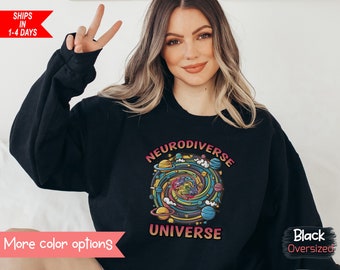 Neurodiverso Universo Sudadera Autismo Suéter Neurodiversidad Camisa Inclusión Camisa Sped Maestro Regalo Intervención Temprana Maestro Camisa