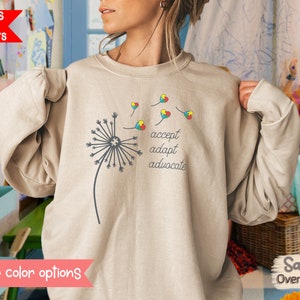 Autismus Akzeptanz Sweatshirt Fürsprecher Autismus Shirt Autismus Bewusstsein Rundhalsausschnitt Autismus nehmen Shirt Neurovielfalt Shirt Geschenke für psychische Gesundheit