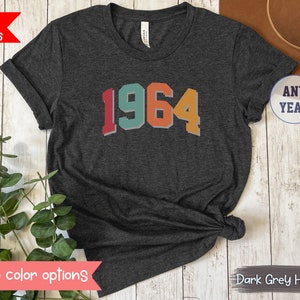 1964 60th Birthday Shirt Vintage 1964 Tshirt 60th Birthday Gift For Dad Birthday Gift From Daughter Varsity Letter 1964 Shirt Born In 1964