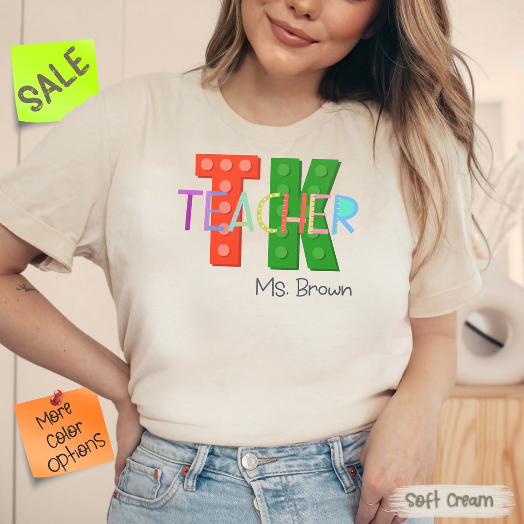 Custom TK Teacher Shirt, TK T Shirt, Custom Name TK Teacher Tshirt Tk
