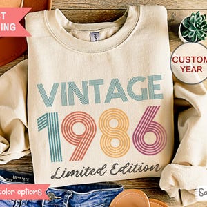 1986 Sweatshirt Limited Edition 40e verjaardag aangepaste 1986 ronde hals 40e verjaardag vrouwen man terug in 1986 shirt vintage 1986 verjaardag trui